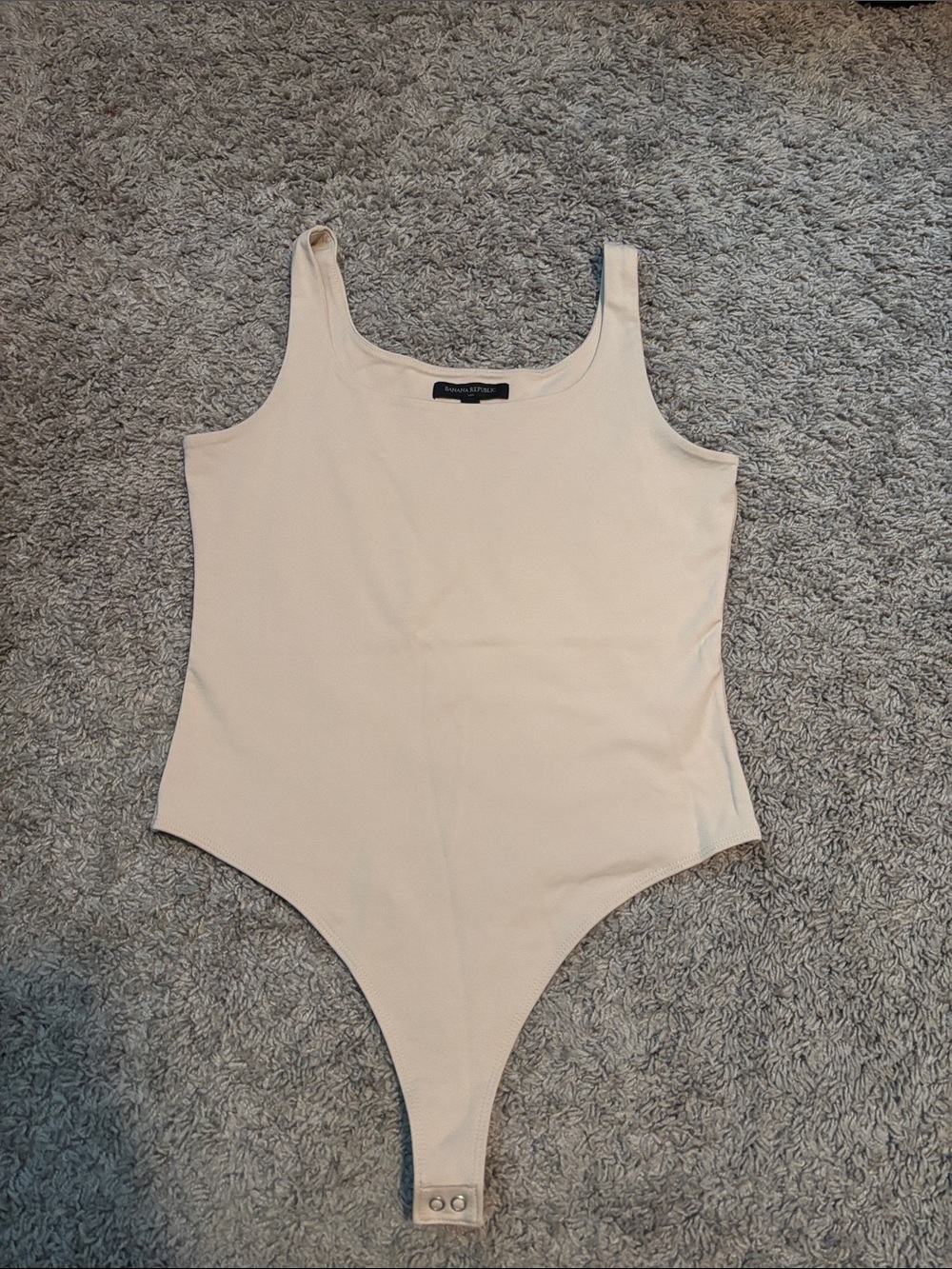 Banana Republic Cream Scoop Neck Tank Bodysuit